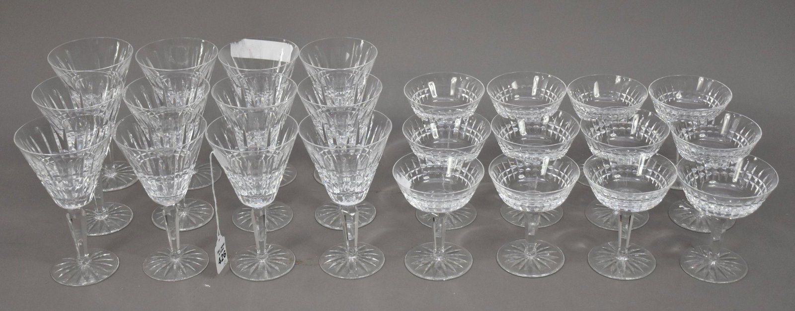Set of 24 Waterford Crystal Glasses "Glenmore" Pattern (1 of 5)