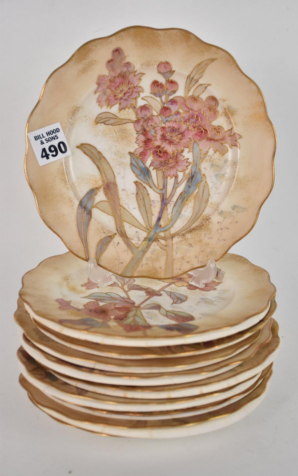 10 Doulton Burslem Assorted Painted Floral Dessert (1 of 5)