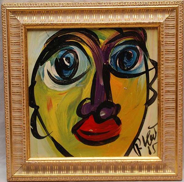 Peter Robert Keil, 1942, Berlin 1985 "My Friend Mi: Peter Robert Keil, 1942, Berlin 1985 "My Friend Miro" oil on masonite, 12" x 12" signed lower rt. P. Keil 85