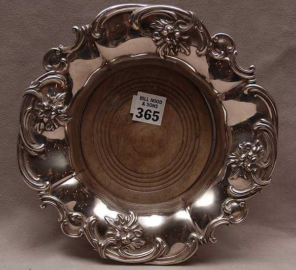 Sheffield wine coaster, 8 1/2"dia: Sheffield wine coaster, 8 1/2"dia