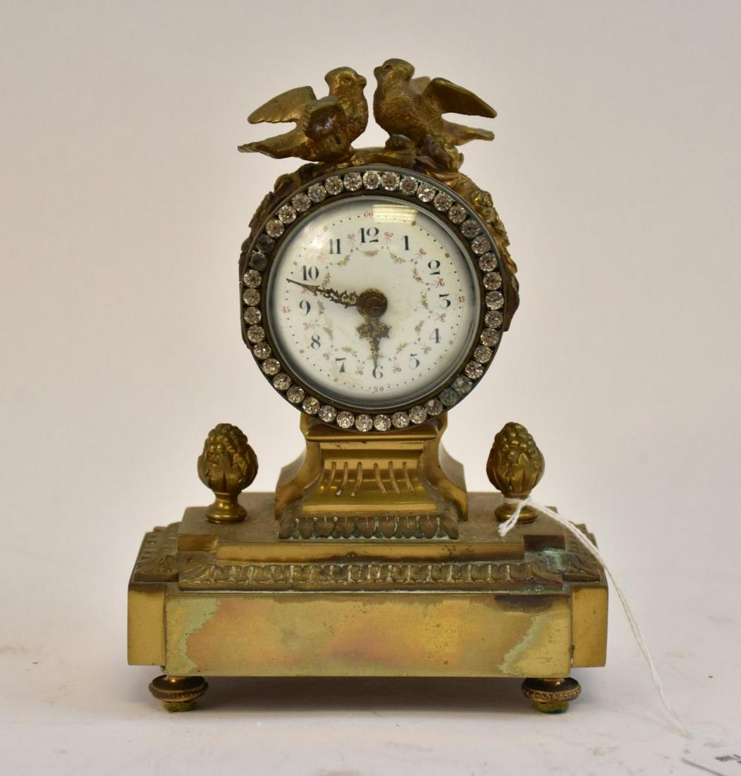 19th Century Continental Bronze Figural Clock with (1 of 8)