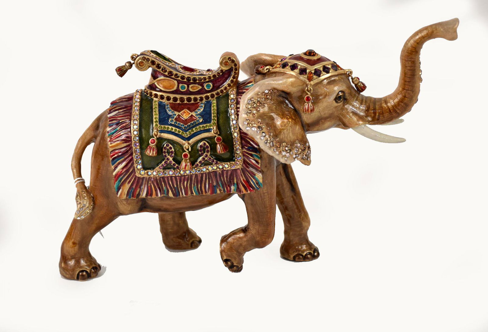 Jay Strongwater Elephant Figure Ht. 5” Width 12” With (1 of 6)