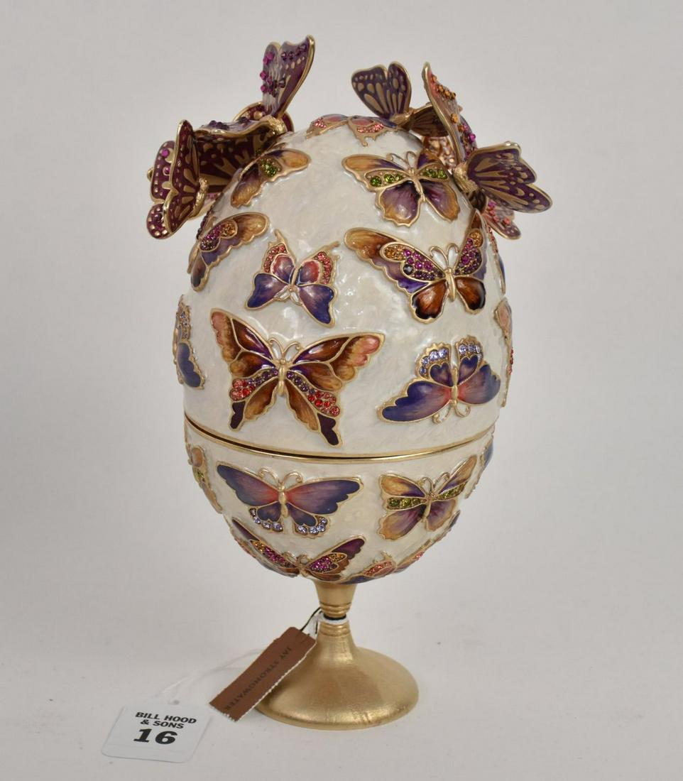 Jay Strongwater Butterfly Egg Object. Ht. 9”. With (1 of 10)