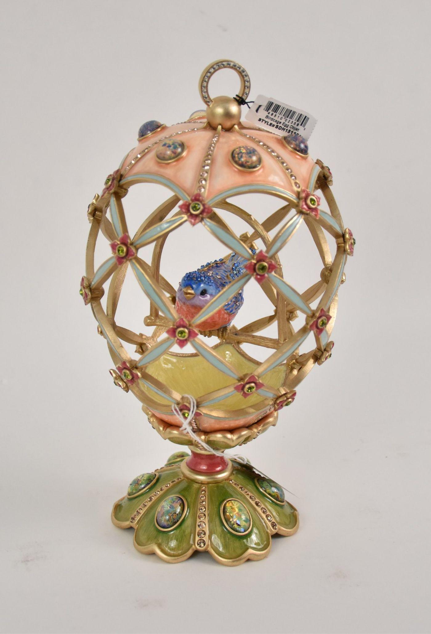 Jay Strongwater Tulip Egg Object. Ht. 7” With original (1 of 11)