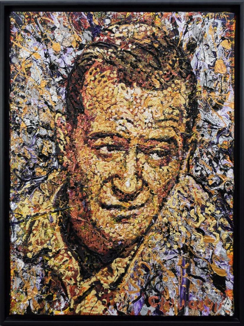 20th Century American School Portrait of John Wayne, (1 of 4)