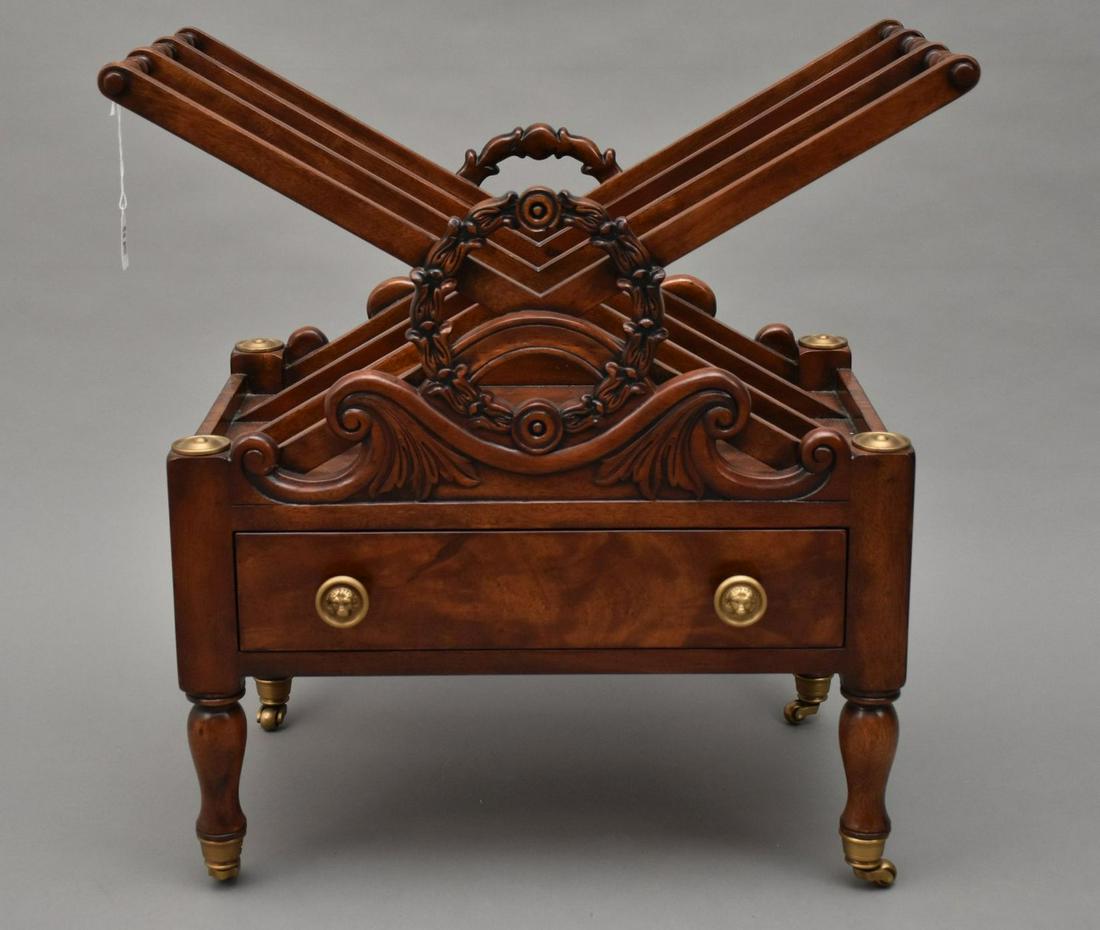 Althorp Mahogany William IV Style Mahogany Canterbury (1 of 6)