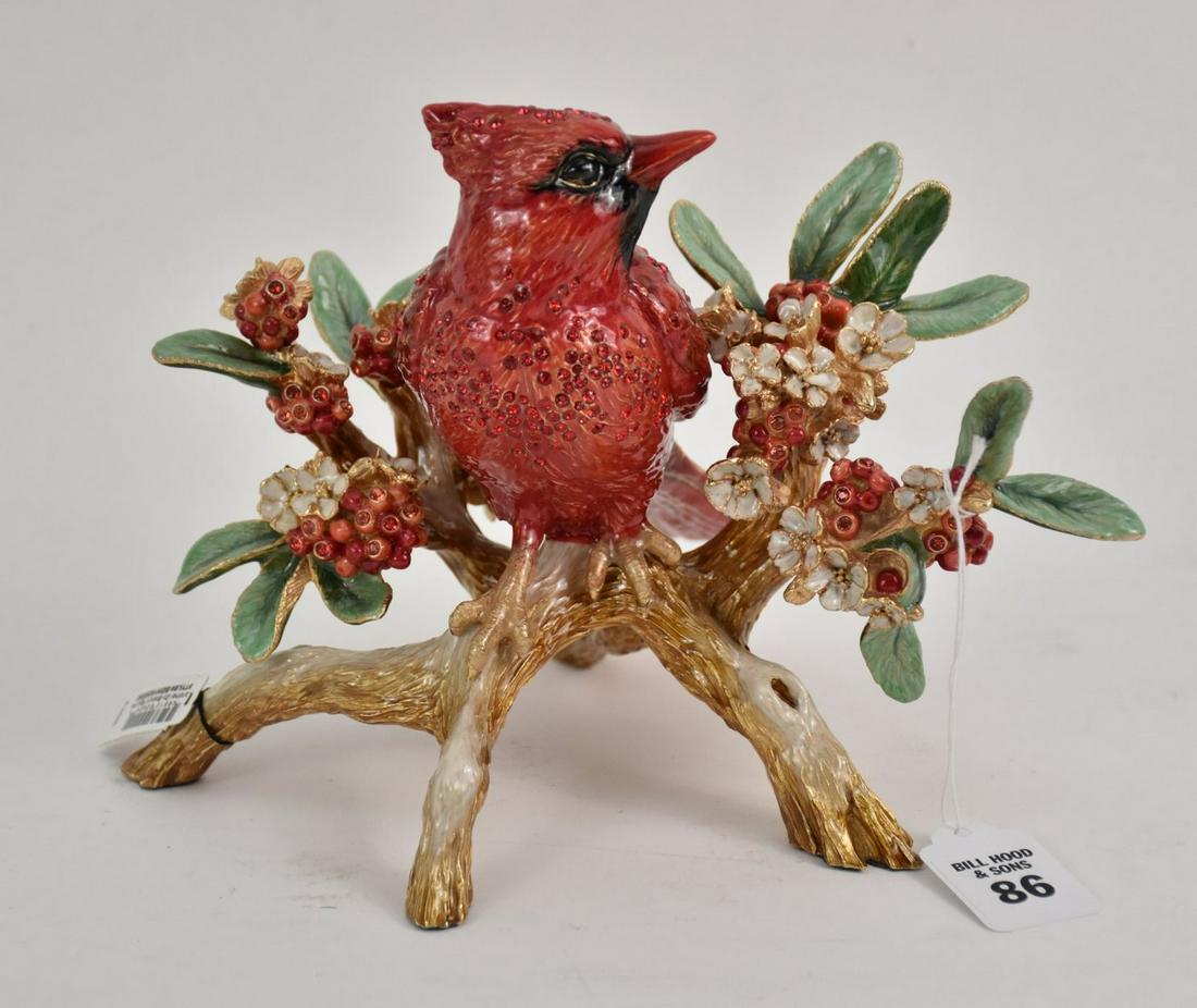 Jay Strongwater Red Cardinal On Branch Figure bronze & (1 of 10)