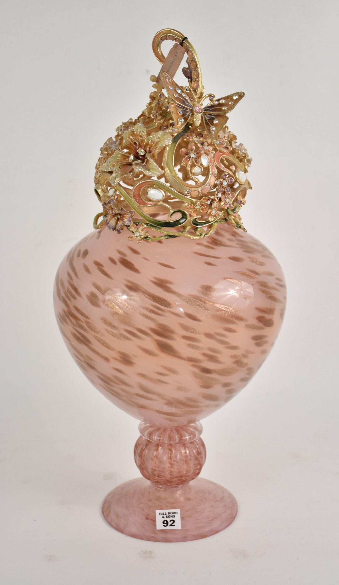 Jay Strongwater Floral Grand Apothecary Jar with art (1 of 12)