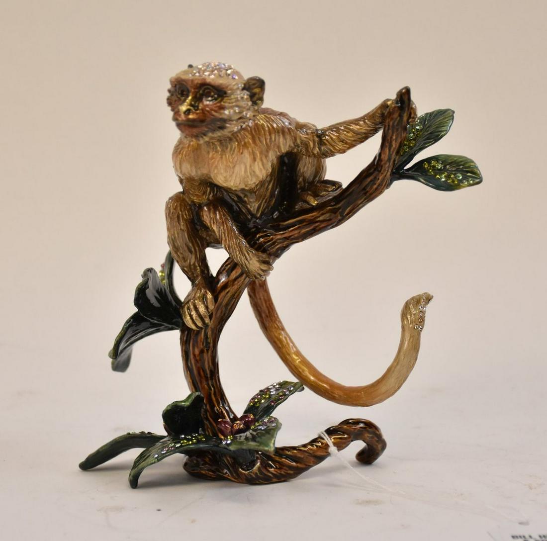 Jay Strongwater Monkey Figurine. Ht. 7” With original (1 of 6)