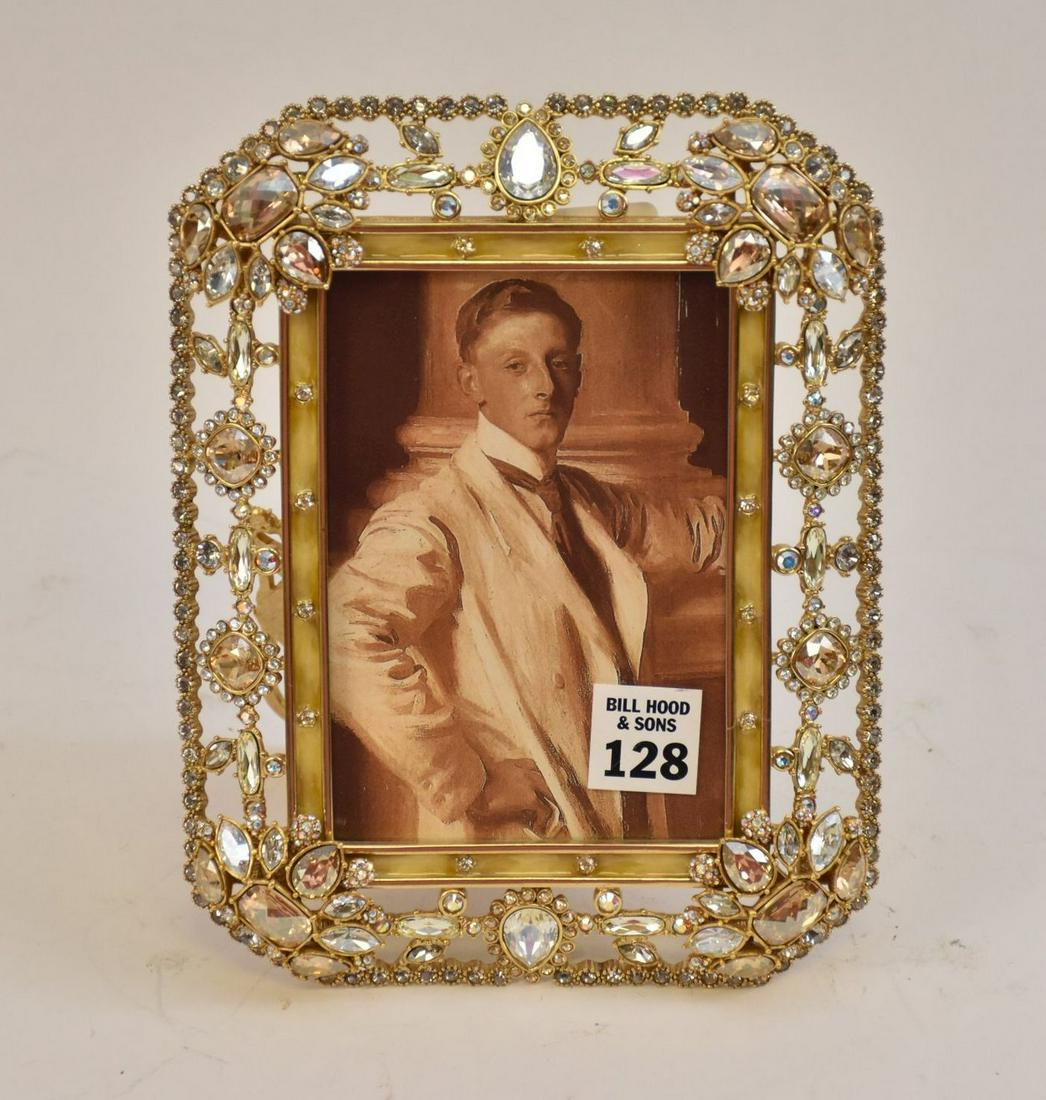 Jay Strongwater Enameled & Jeweled Bronze Picture Frame (1 of 8)