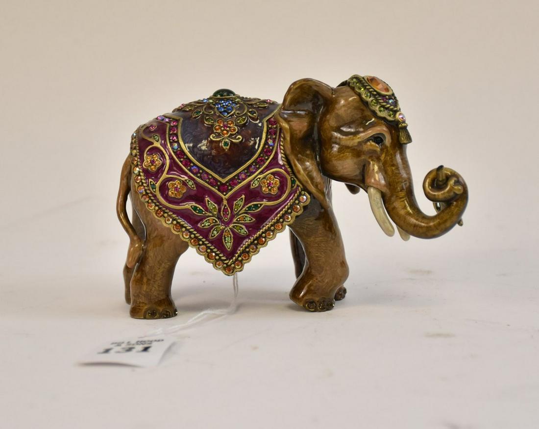 Jay Strongwater Mother Elephant Figurine Ht. 4” Width (1 of 8)