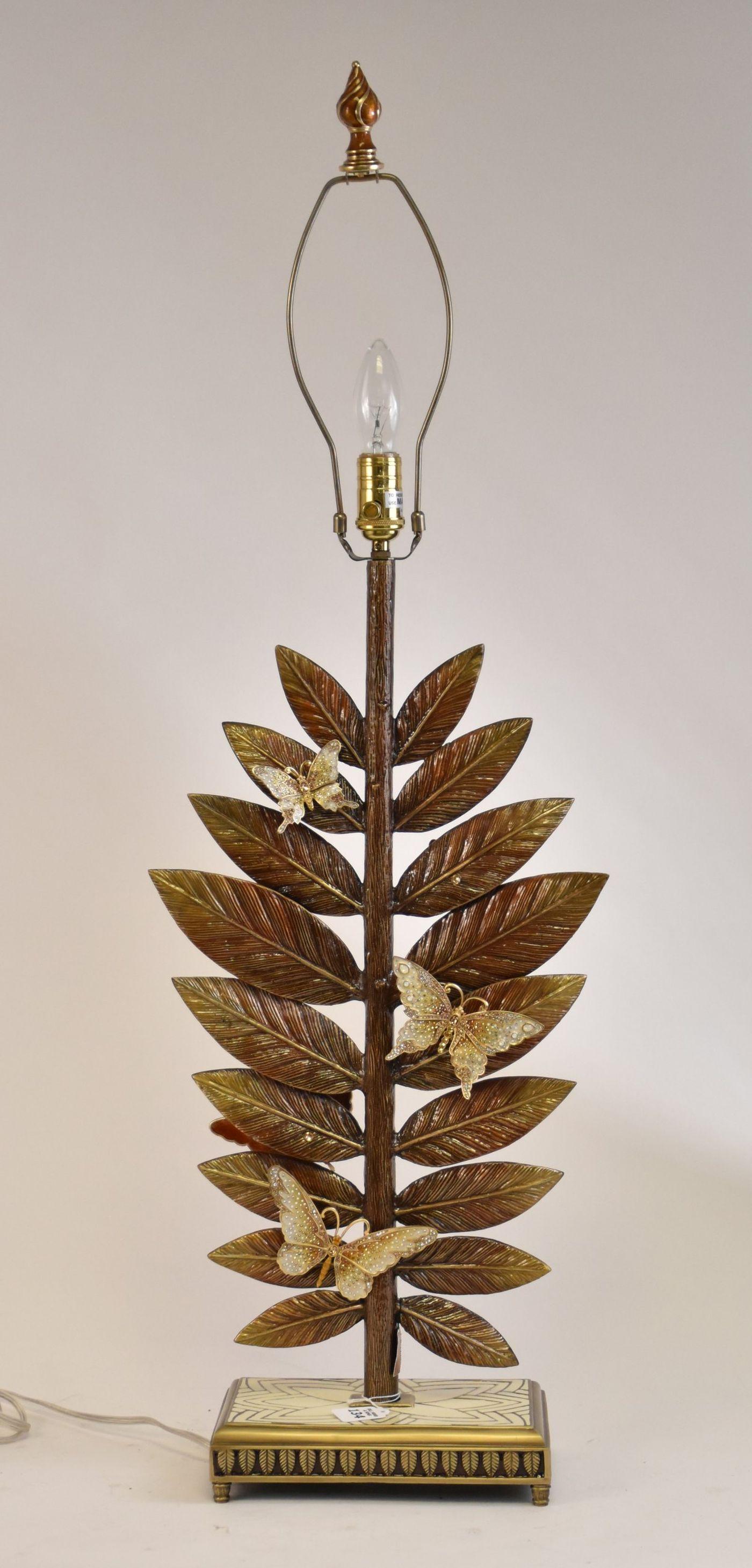 Jay Strongwater Butterfly & Leaf Lamp - Autumn toned (1 of 6)