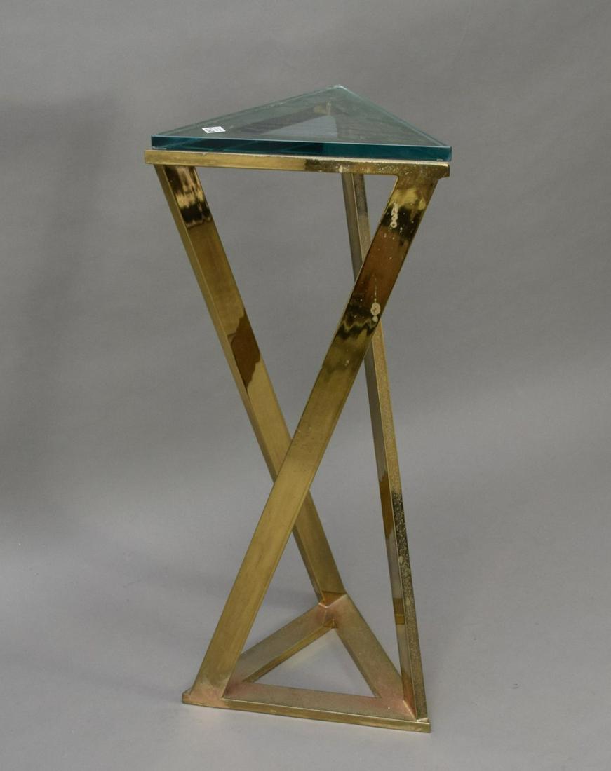 Modern Pedestal / Stand, Possibly Mastercraft, Brass (1 of 5)
