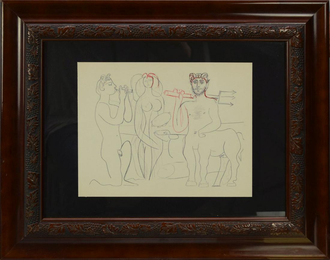 Picasso Lithograph - Antibes, 9-1/2 x 11-3/4 inches. (1 of 3)