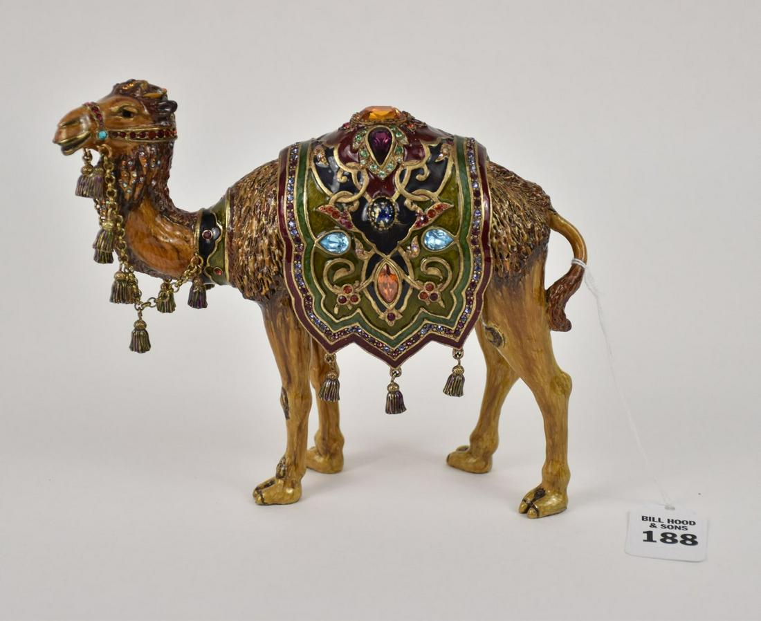 Jay Strongwater Enamel Camel With Tapestry Figure Ht. (1 of 7)