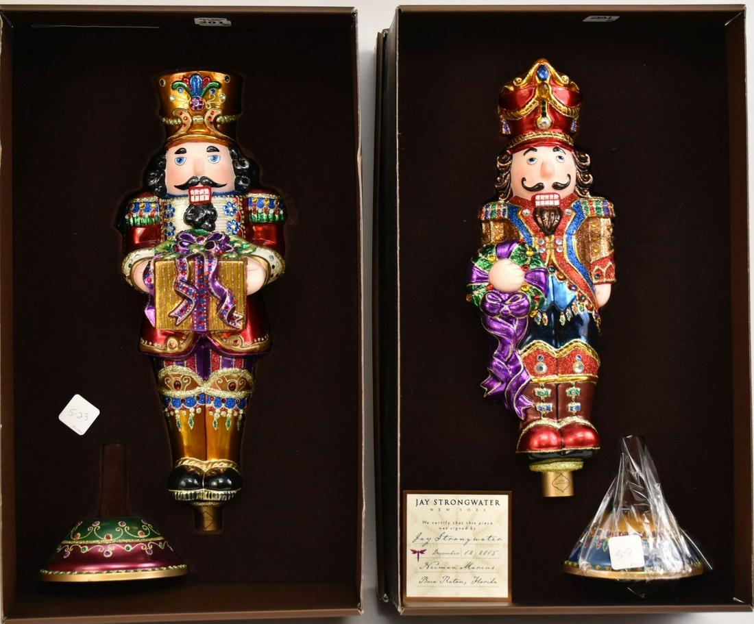 2 Jay Strongwater Christmas Nut Crackers Ht. 16” each. (1 of 4)