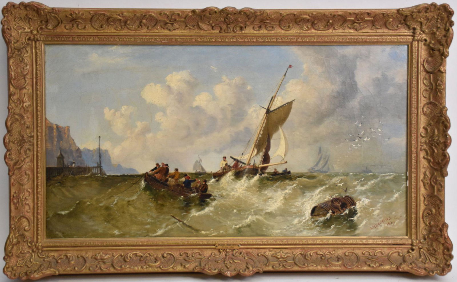 James Meadows Sr. (British, 1798-1864) Stormy Seas - (1 of 7)