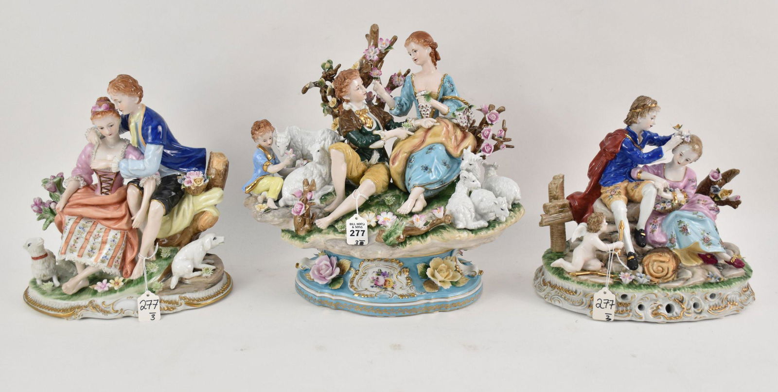 Two German-Style Porcelain Figural Groups - 20th (1 of 17)