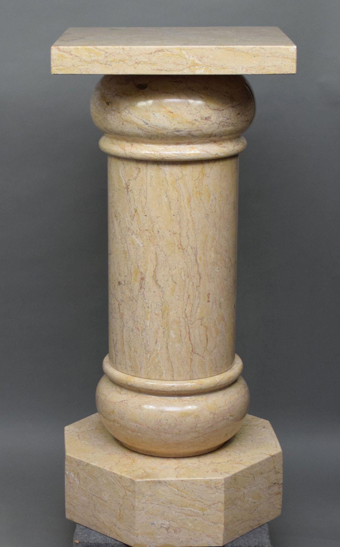 Large Marble Pedestal, 40"h x 18"square (very heavy, (1 of 6)