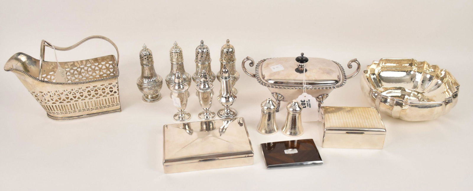 Lot of Fine Silverplate Holloware:  Reticulated Basket, (1 of 7)