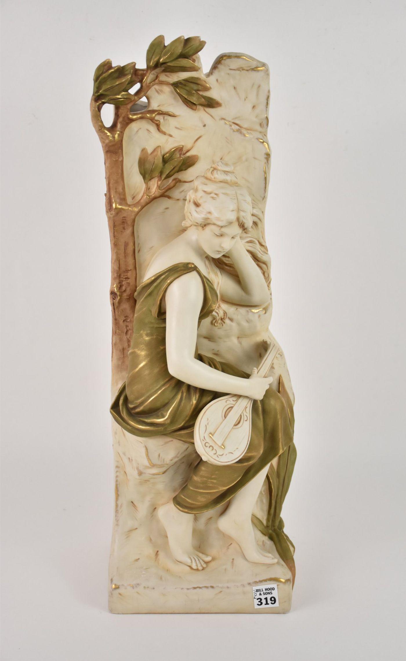 Royal Dux Figural Maiden Vase, 23"h (1 of 9)