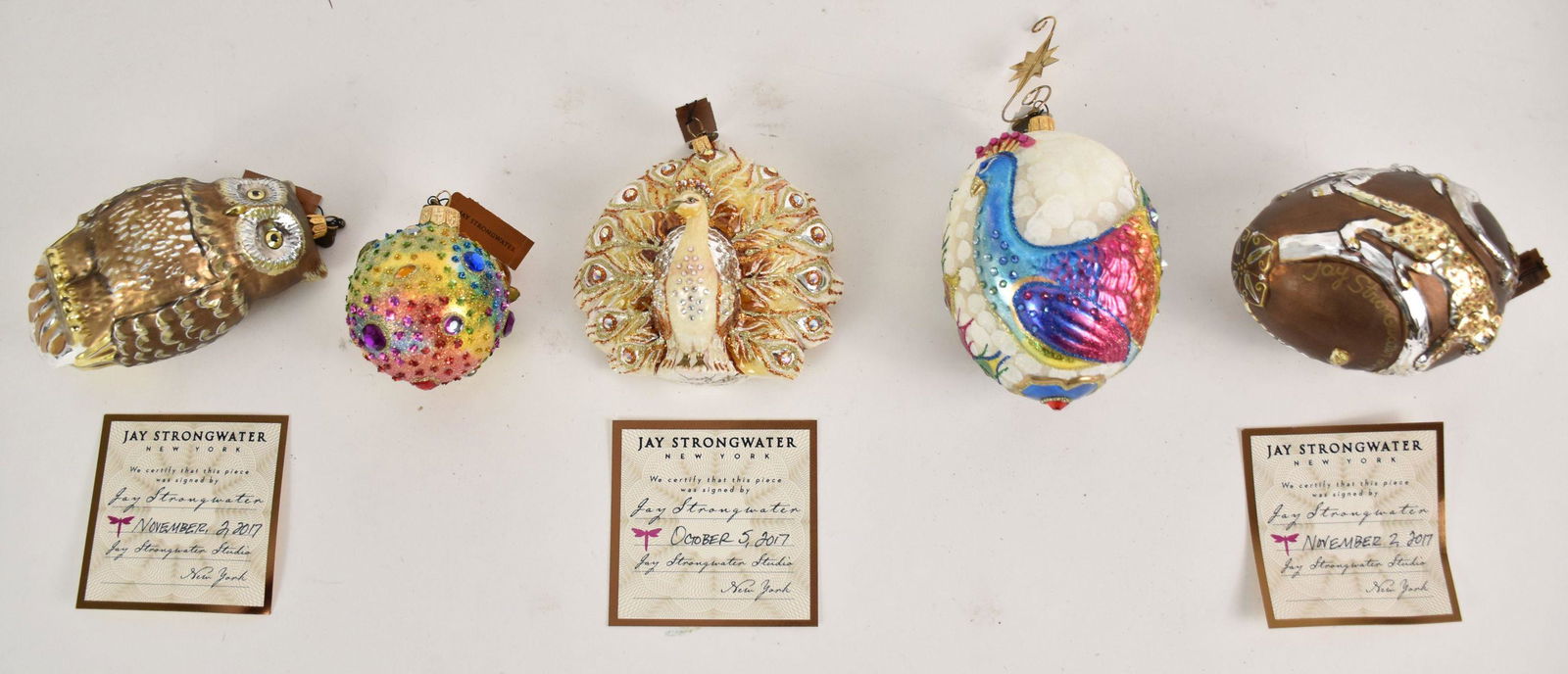 6 Jay Strongwater Glass Ornaments. Safari Glass (1 of 17)