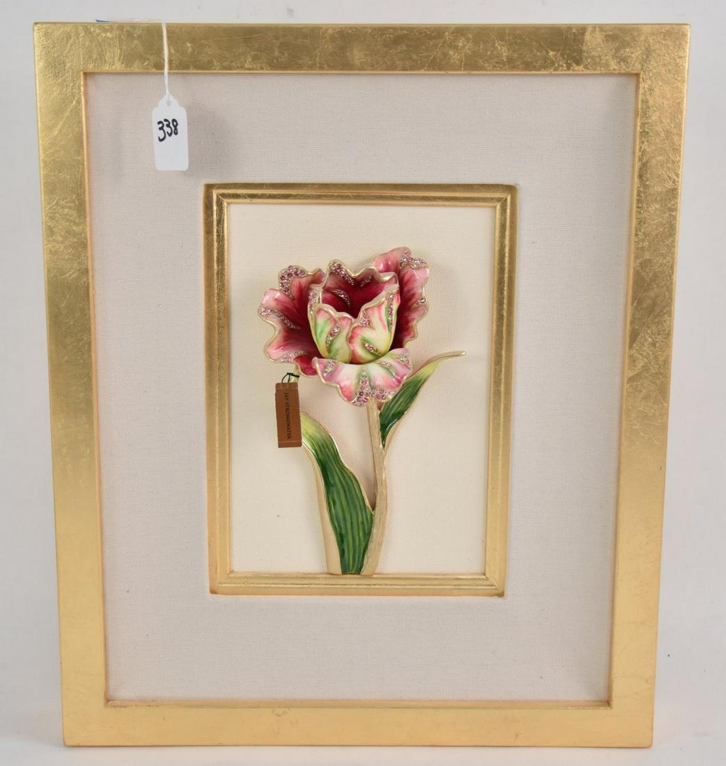 Jay Strongwater Tulip Wall Art Enameled Bronze & (1 of 7)