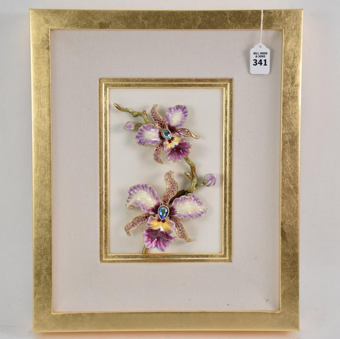 Jay Strongwater Orchid Enameled Bronze & Swarovski (1 of 6)