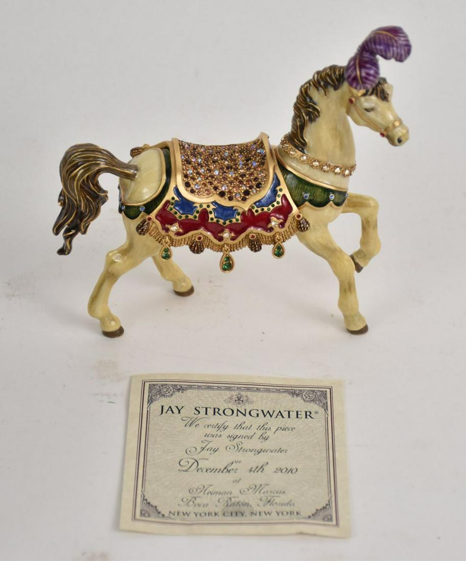 Jay Strongwater Horse With Tapestry Figurine. Ht. 7” (1 of 8)