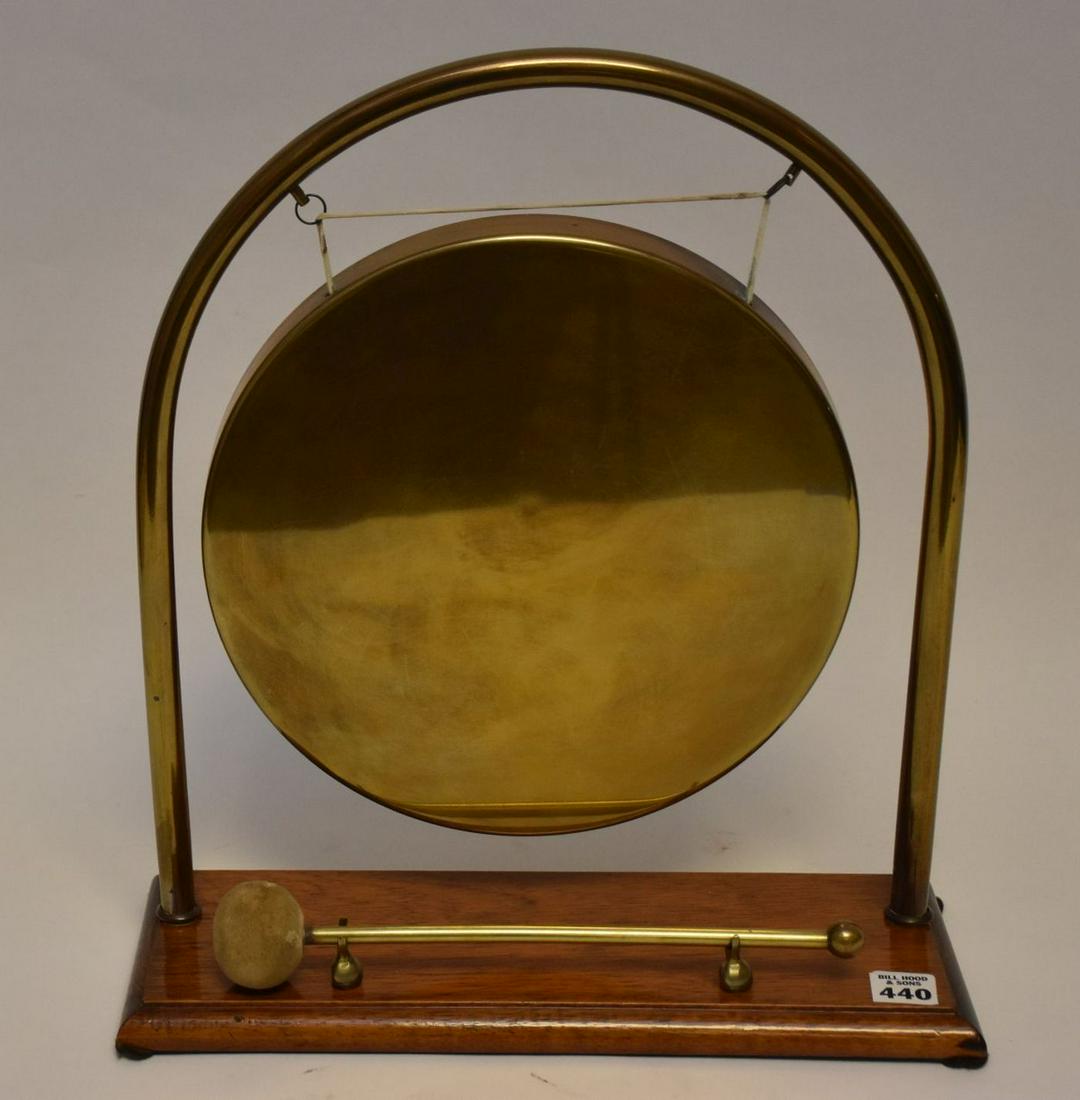 Vintage Brass Gong, 16-1/2 x 14 inches (1 of 4)