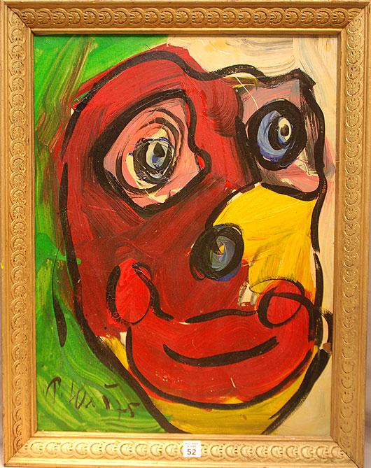 Peter Robert KEIL (German 1942) oil on canvas, "The: Peter Robert KEIL (German 1942) oil on canvas, "The Head", 18"x24"