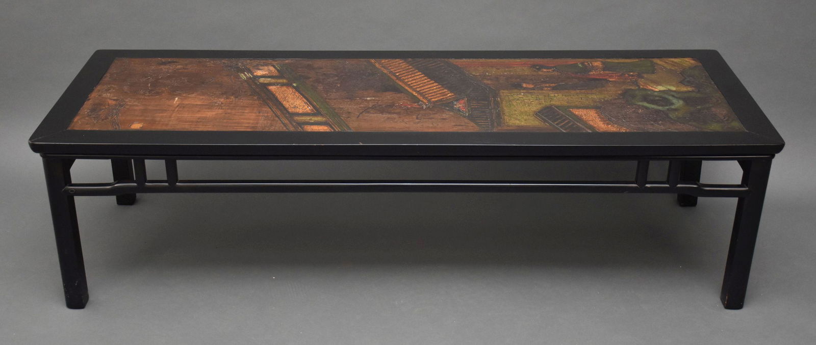 Rectangular Lacquered Asian Coffee Table, 16"h x 60"w x (1 of 7)