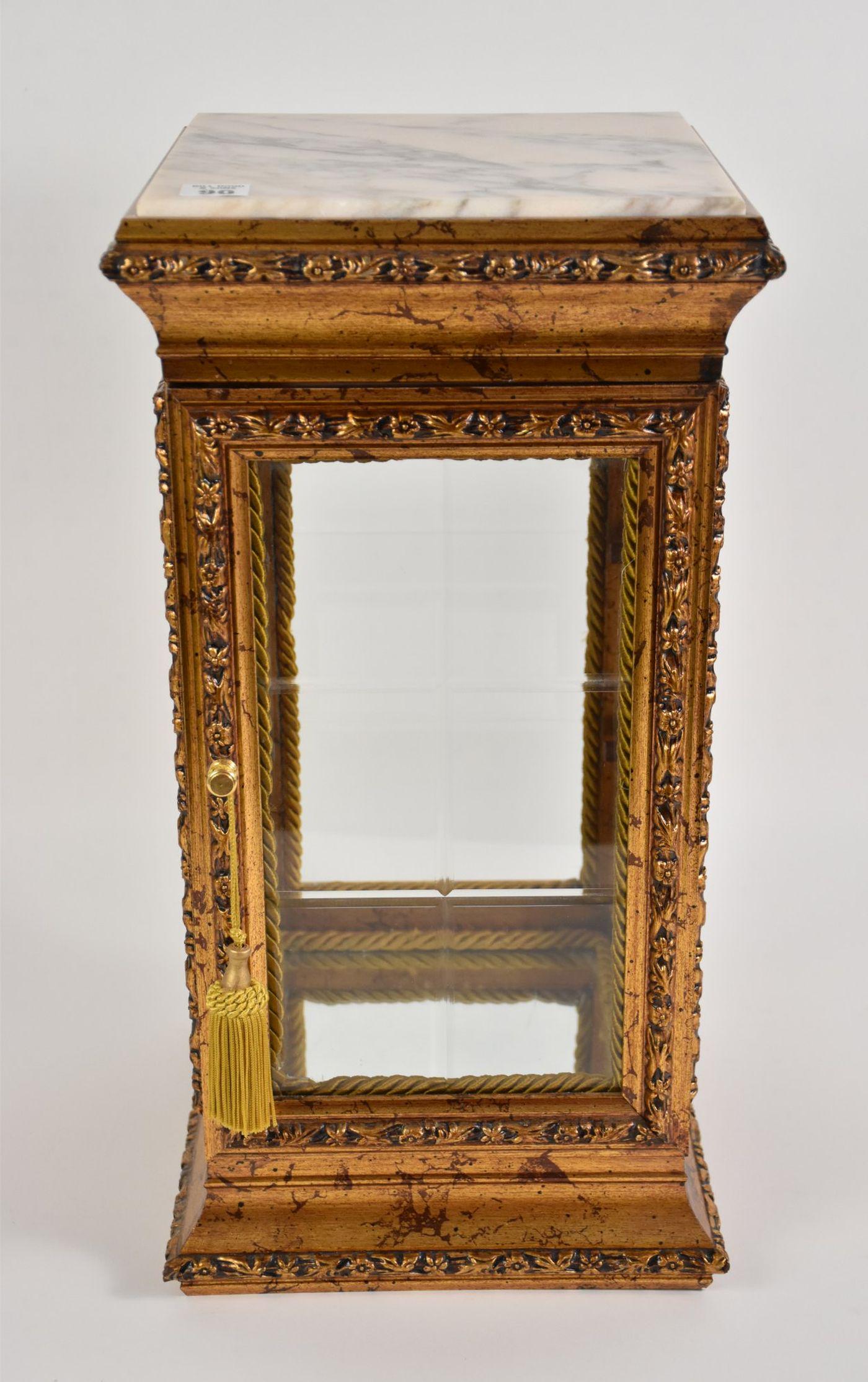 Miniature Gilded Display Cabinet, Matching Beveled (1 of 6)