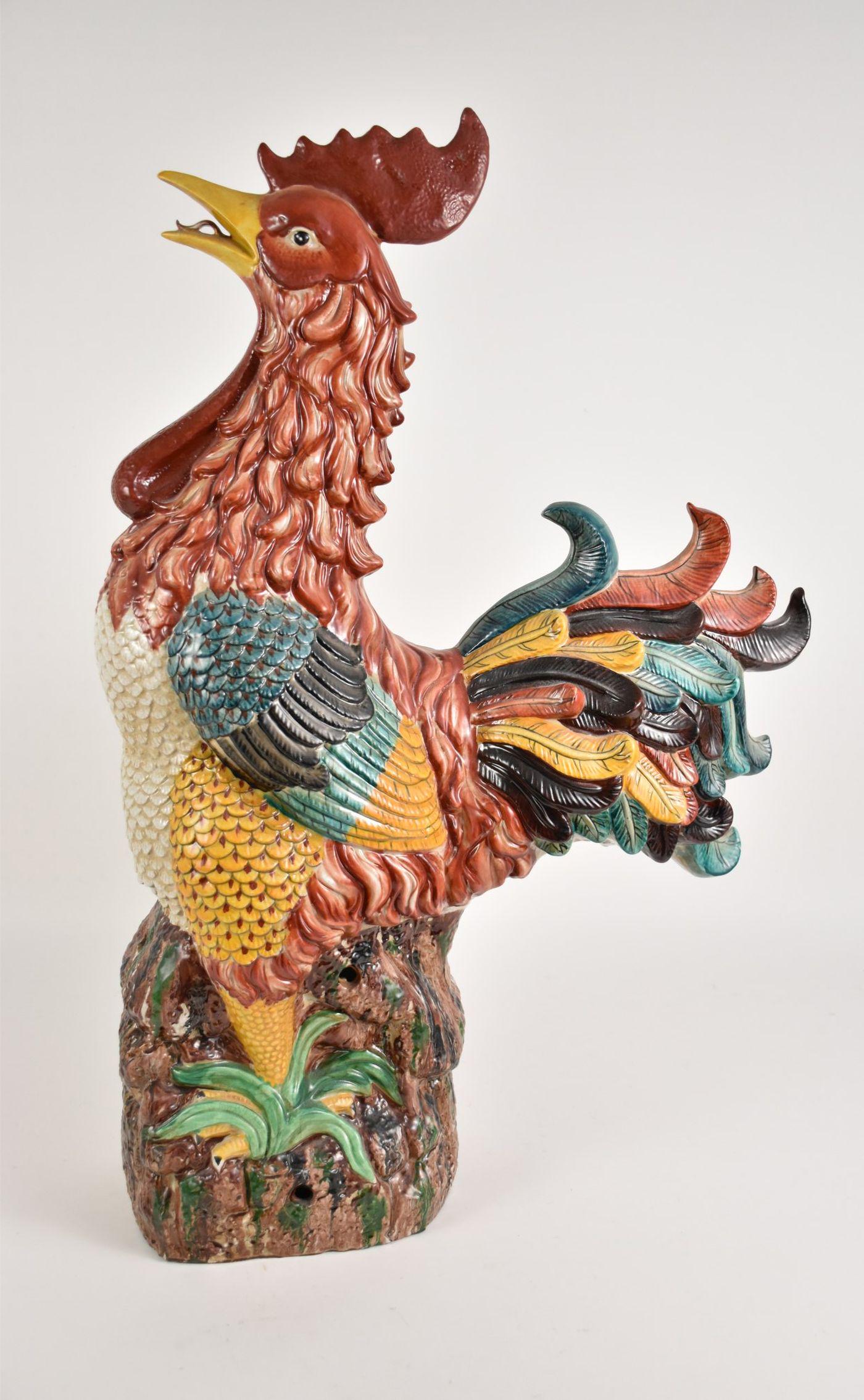Ceramic Rooster, 29"h x 22"w (1 of 6)
