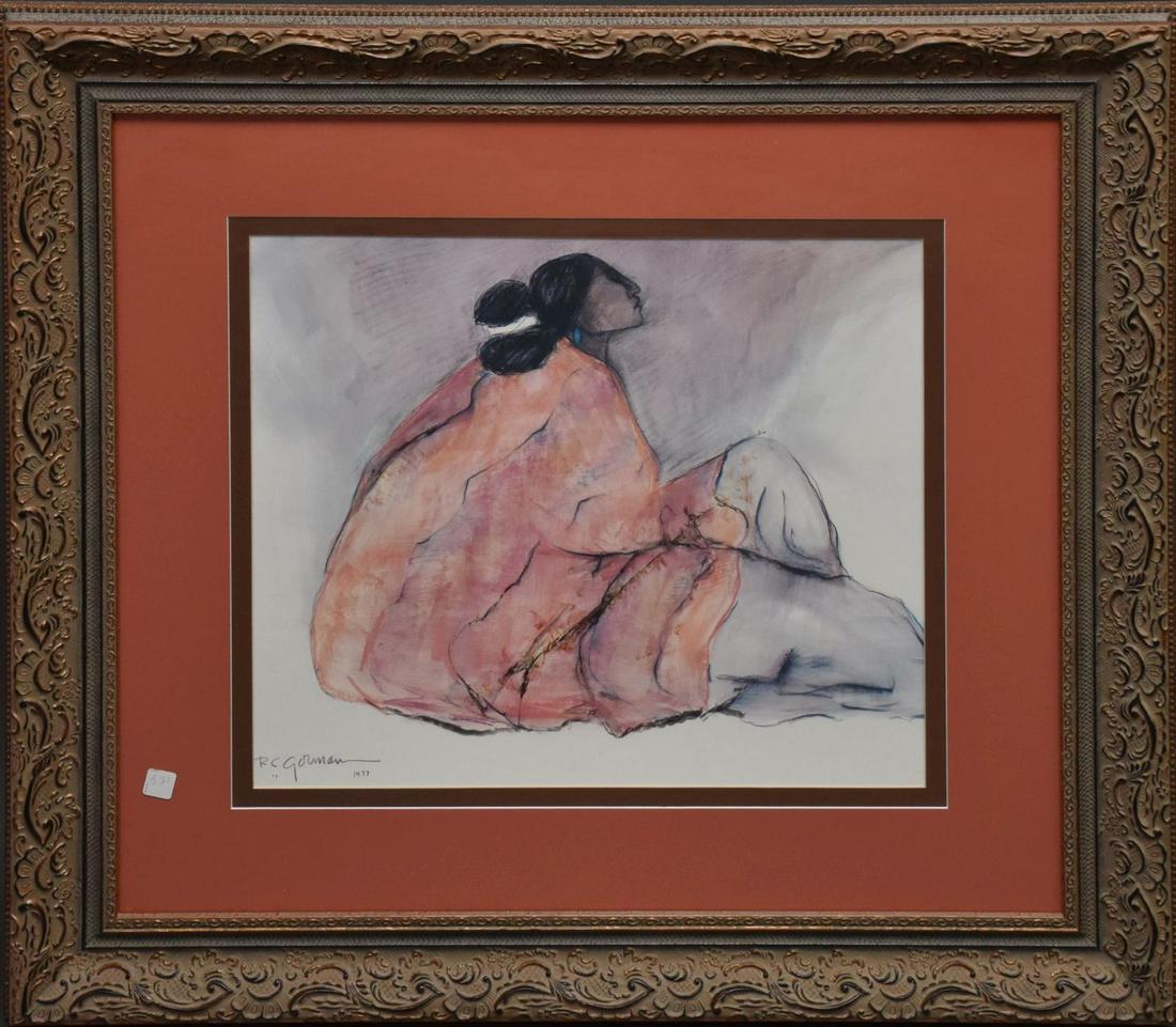 R.C. Gorman Navajo Woman Print. Image size 20-3/4 x 23 (1 of 6)