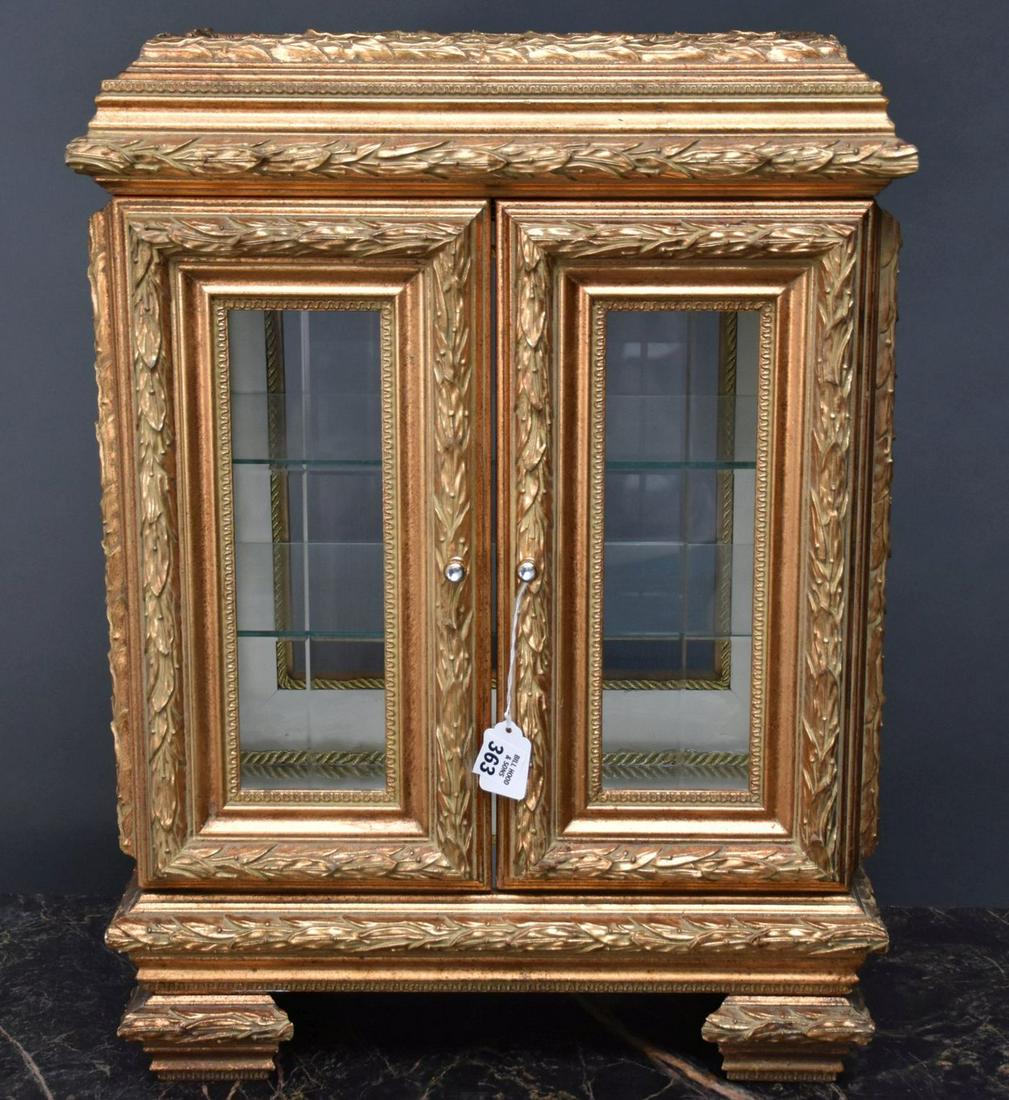 Small Gilded Display Cabinet with 2 Glass Doors (1 of 5)