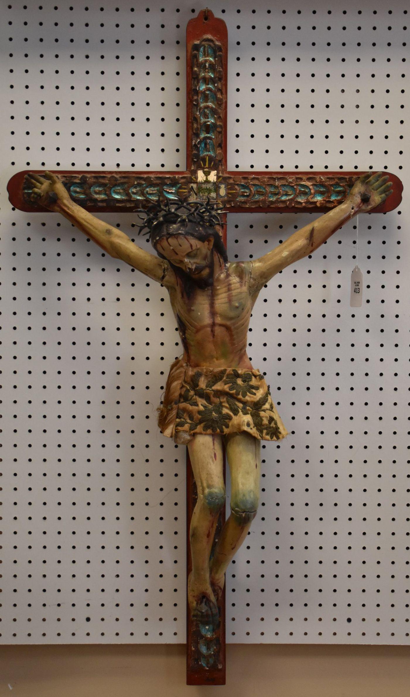 Colonial Peru Wall Crucifix - Cuzco, Peru, c. 19th (1 of 7)