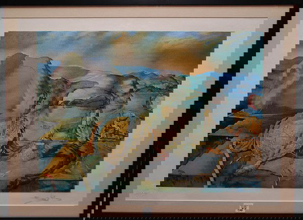 SALVADOR DALI (Spanish 1904-1989) Lithograph, "Abst: SALVADOR DALI (Spanish 1904-1989) Lithograph, "Abstract" Pencil signed and numbered 55/300, 21"x27"