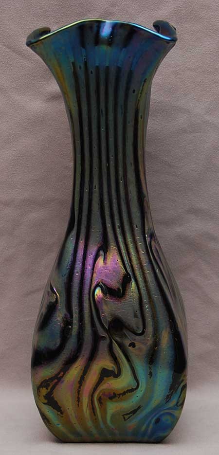 Loetz art glass vase, 11"h: Loetz art glass vase, 11"h
