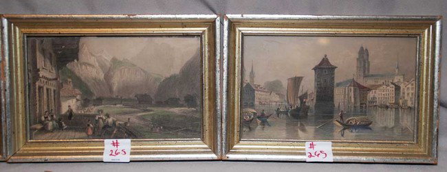 Group of 8 Antique Engravings sold together, 2 sea: Group of 8 Antique Engravings sold together, 2 seated girls with flowers in shadow box overall 10"x10", 2 English Henry Vlll & a knight overall 12"x10" , 4 small Italian Scenes 4"x6"each