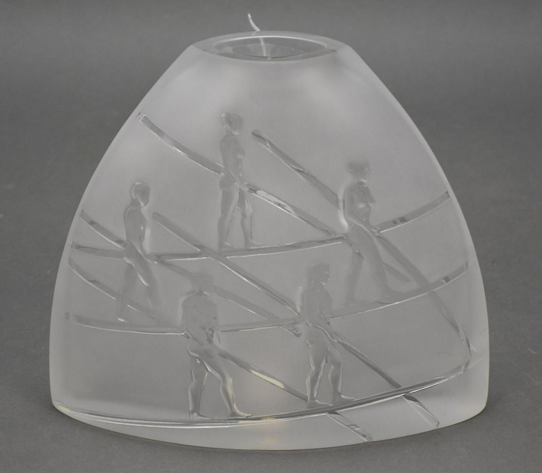Lalique Aerial Vase- 2003. circus/acrobat theme (1 of 7)