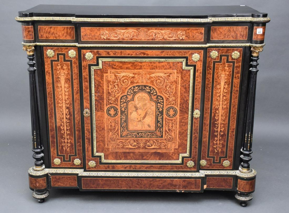 French Empire Sideboard with Marquetry Musical Motif (1 of 9)