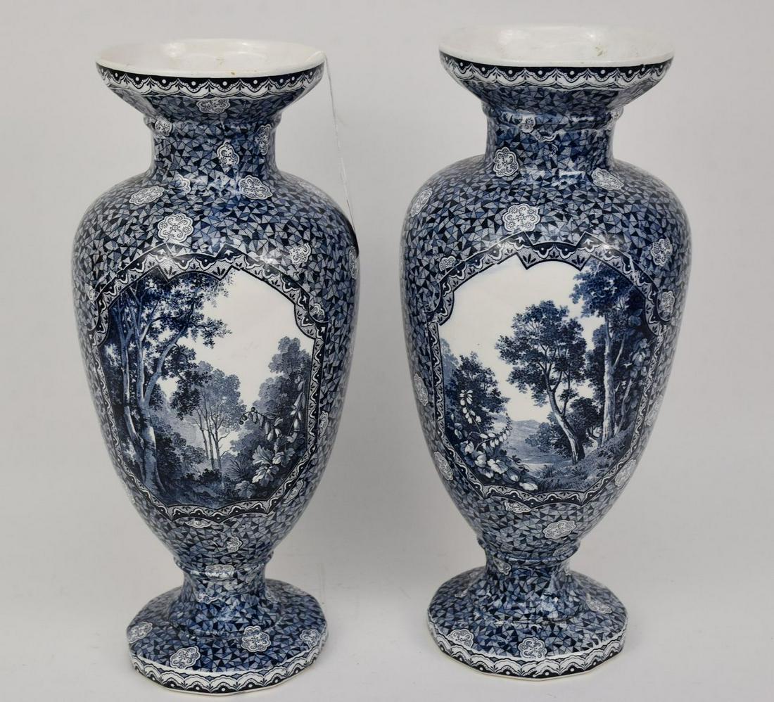 Villeroy & Boch 'Flamand' Pattern Vases.  The pair of (1 of 8)