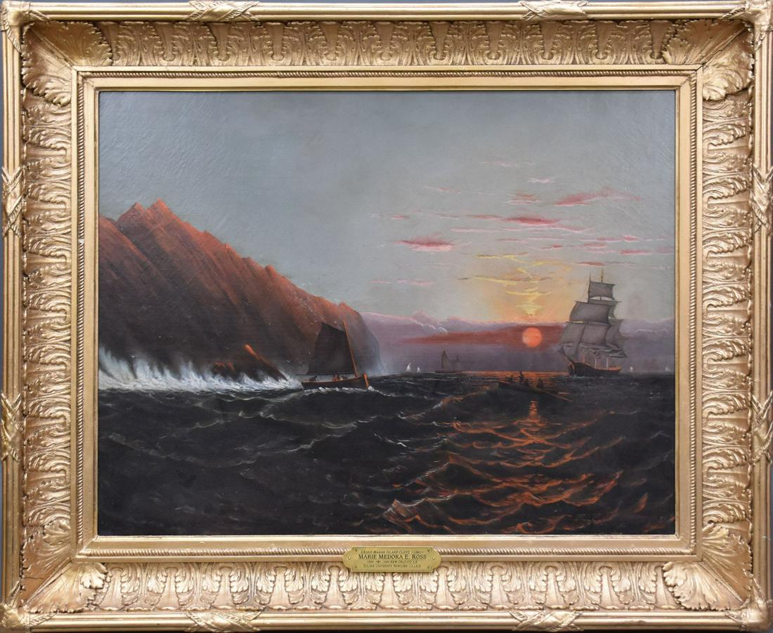 Marie Medora E. Ross (Louisiana 1844 - 1920) oil on (1 of 9)