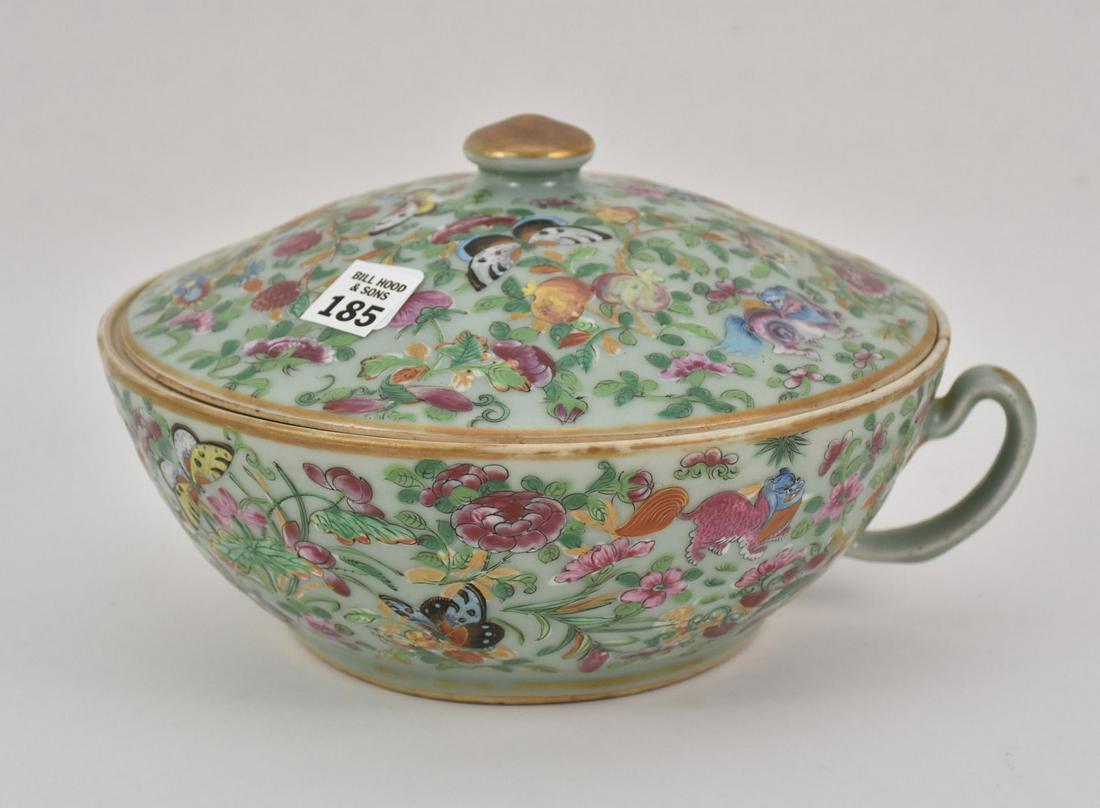 A Qing round Chinese Export Famille rose tureen & (1 of 6)