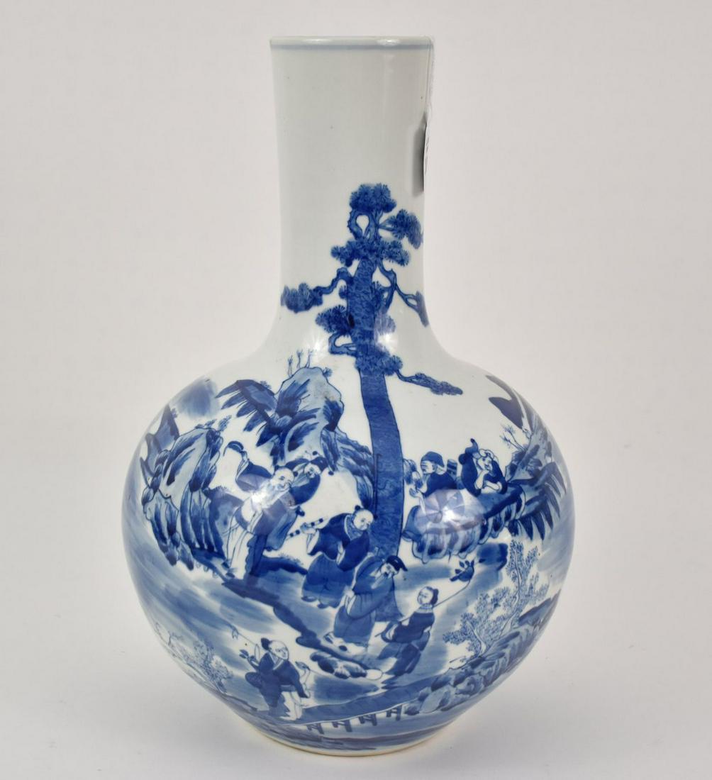 Chinese Blue & White Porcelain Figural Vase - a (1 of 5)