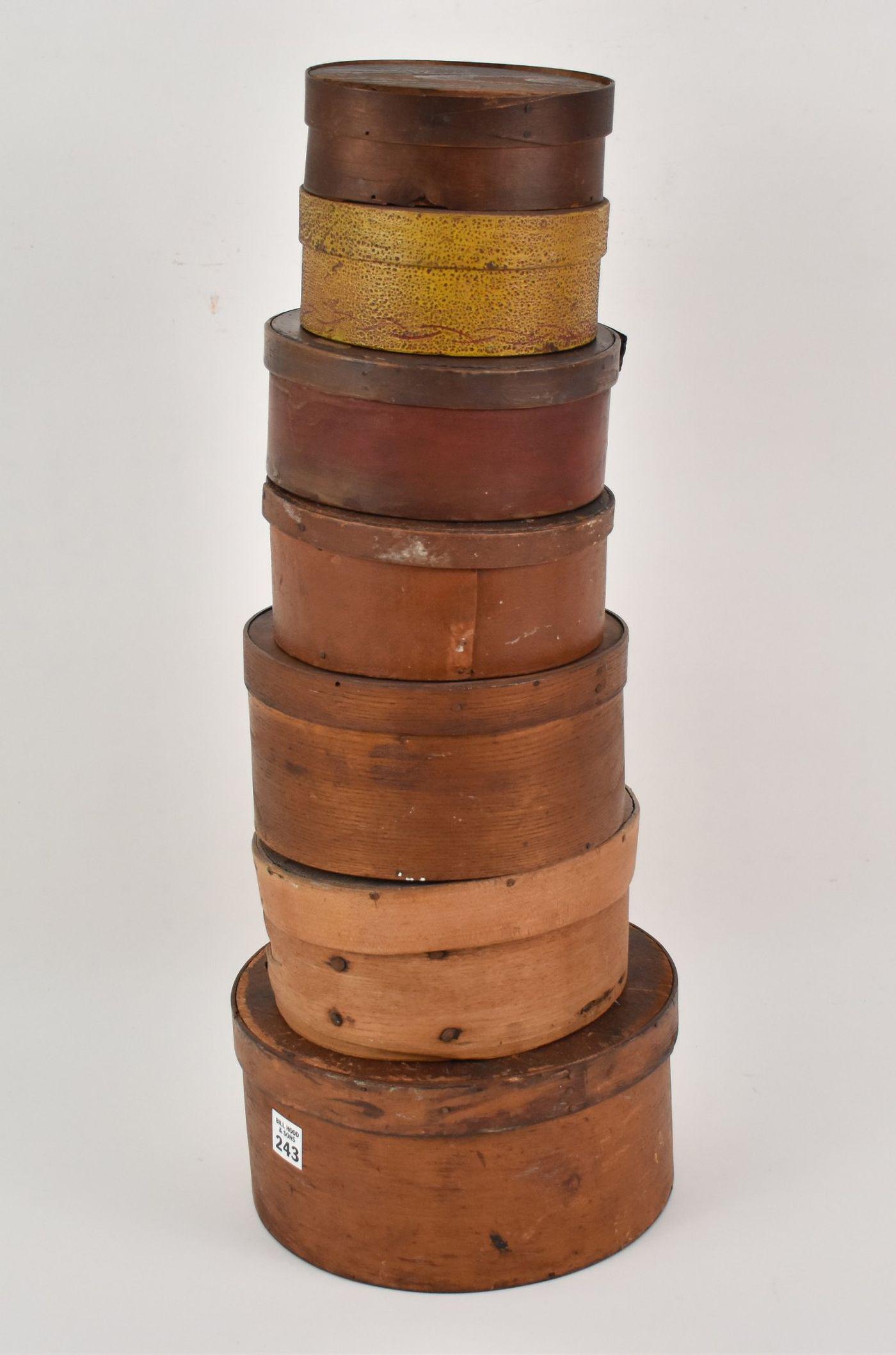 7 Pantry Boxes, 19c. American, Some with Paint, Largest (1 of 6)