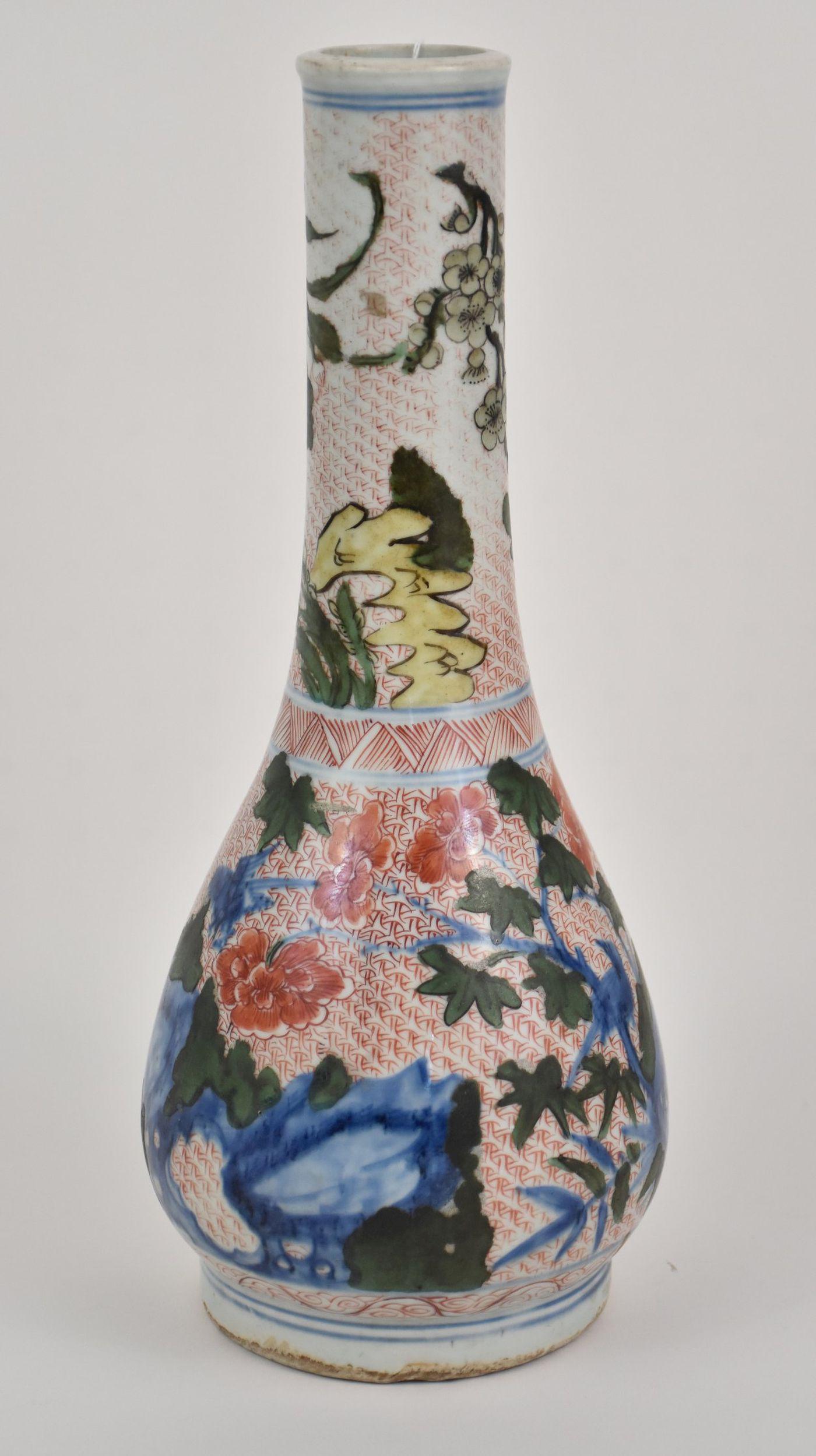 Chinese Transitional Wucai Porcelain Vase - A (1 of 7)