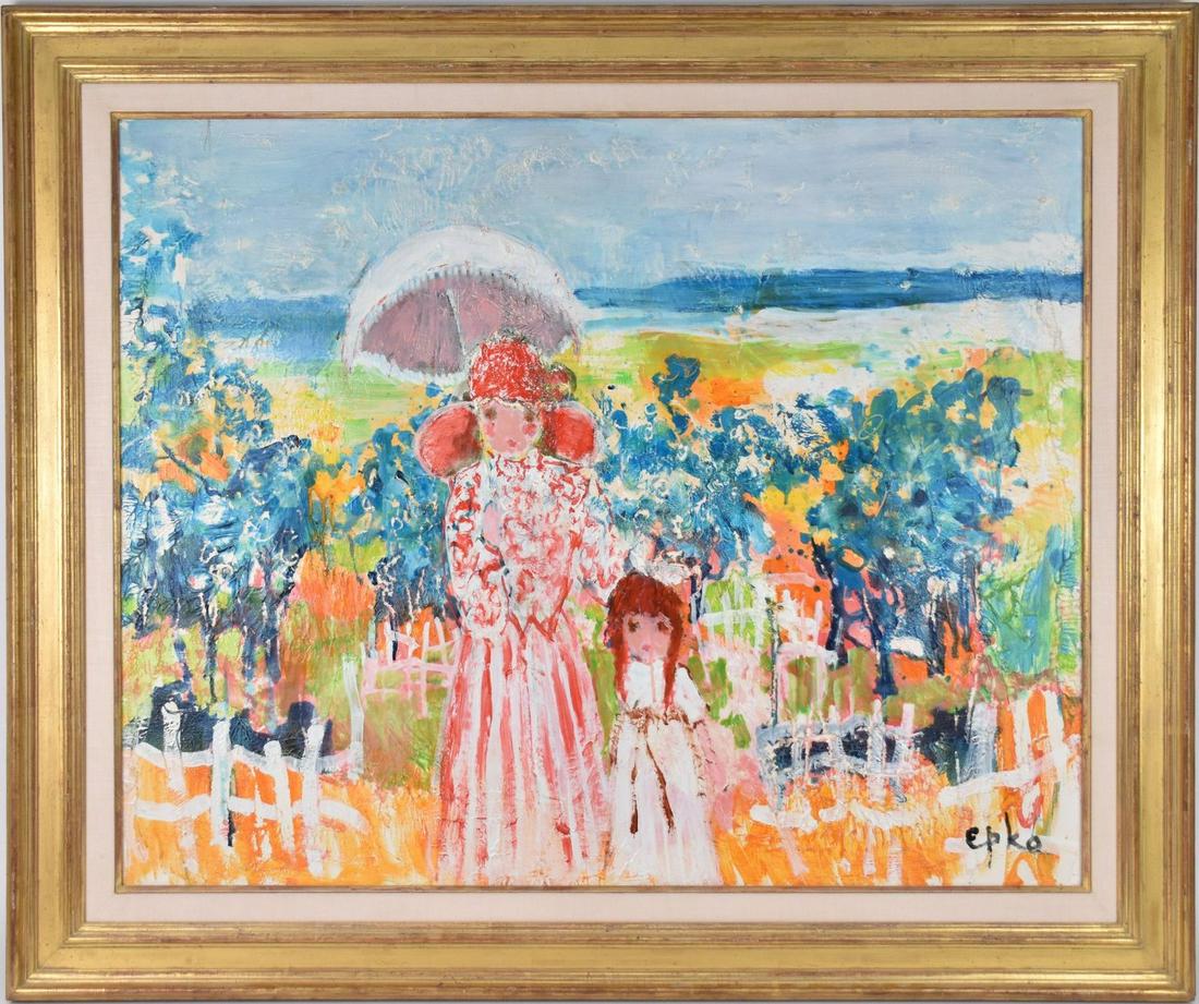 Willering Epko (French, b. 1928) oil on canvas, Scene (1 of 7)