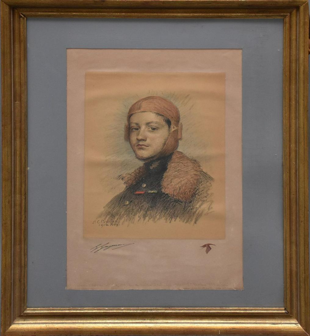 French Aviation Lithograph: Portrait of Georges (1 of 10)